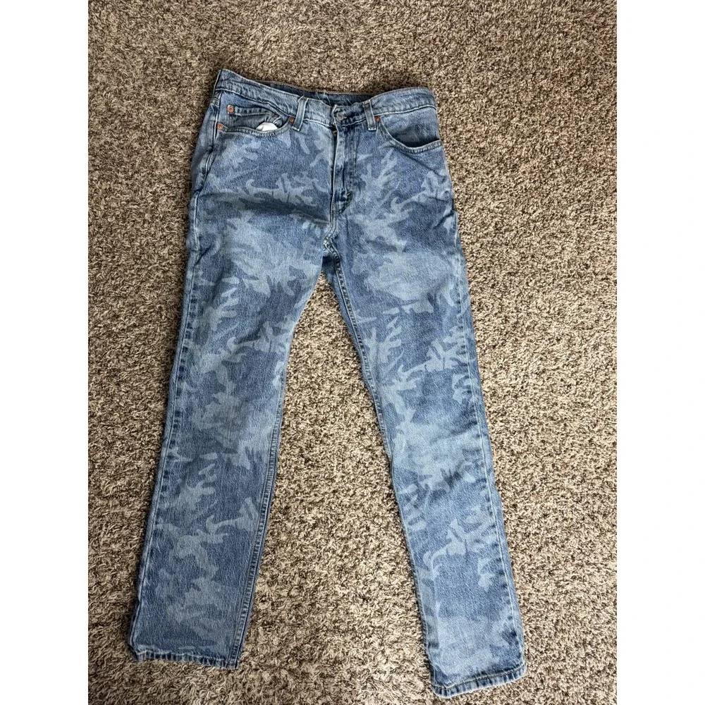 Levi's 511 Jeans Men's 32x30 Blue Slim Fit Camo Stretch Denim Red Tab